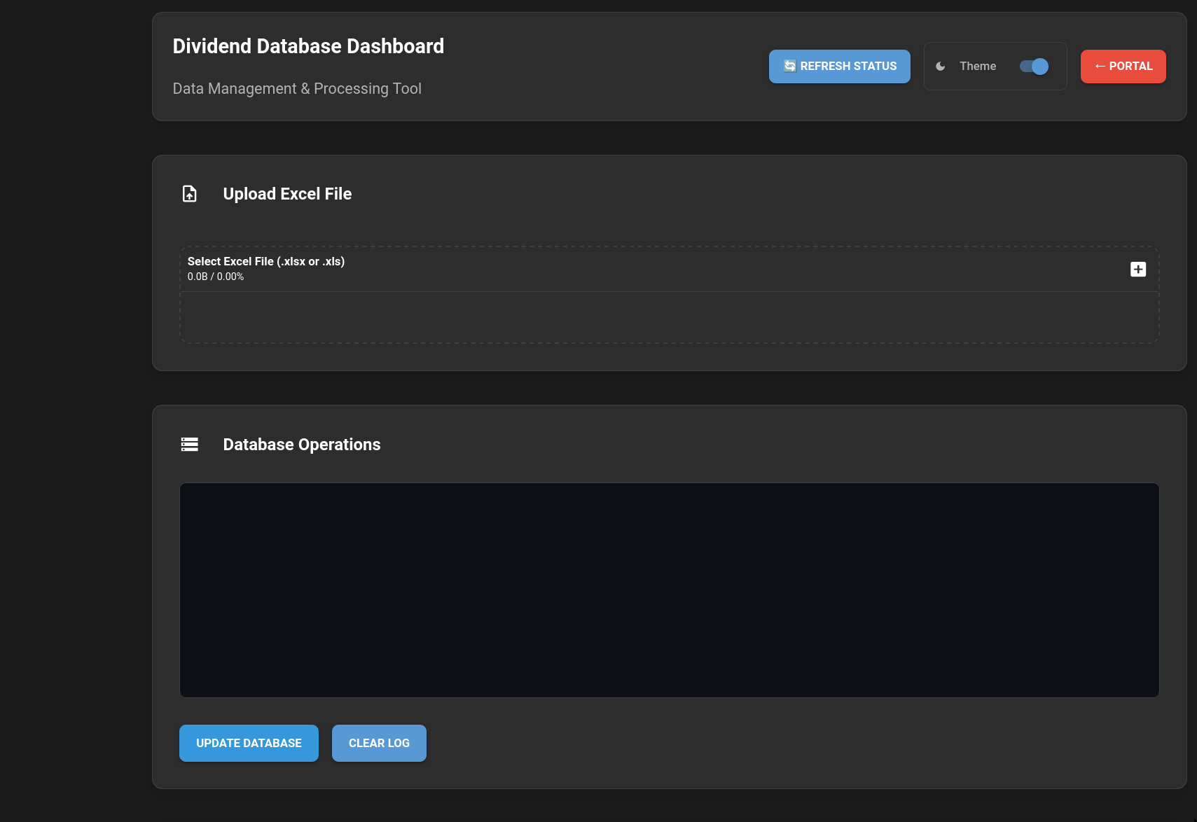Dividends dashboard preview